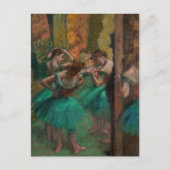 Carte Postale Edgar Degas - Danseuses, rose et vert (Devant)