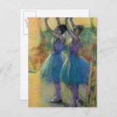 Carte Postale Edgar Degas | Deux Danseurs Bleus (Devant / Derrière)