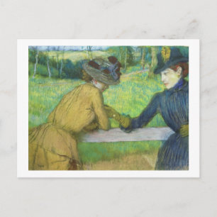 Carte Postale Edgar Degas Deux femmes penchées sur une porte
