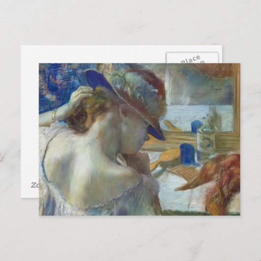 Carte Postale Edgar Degas | devant le miroir, 1889 (Devant / Derrière)