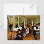 Carte Postale Edgar Degas - Échange de coton (Devant / Derrière)
