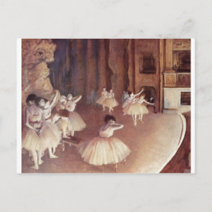 Carte Postale Edgar Degas - Étape de ballet de la répétition de 
