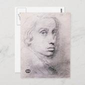 Carte Postale Edgar Degas : Etude pour l'Autoportrait (Devant / Derrière)