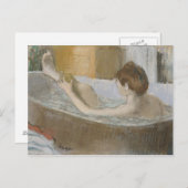 Carte Postale Edgar Degas | Femme dans son bain, éponge sa jambe (Devant / Derrière)