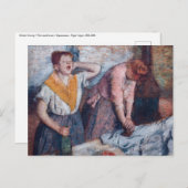 Carte Postale Edgar Degas - Femmes en repassage (Devant / Derrière)