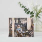 Carte Postale Edgar Degas - Femmes sur une terrasse de café le s (Debout devant)