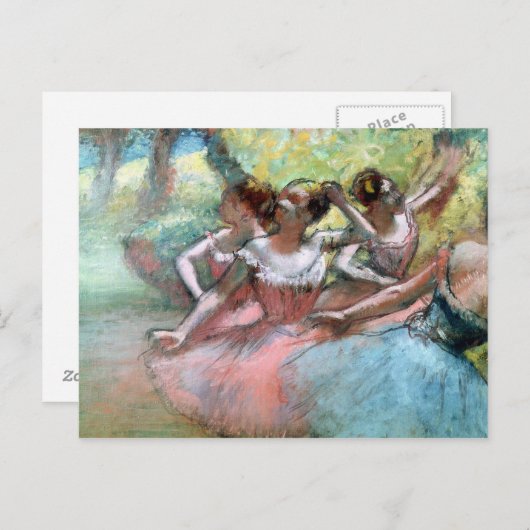 Carte Postale Edgar Degas | Four ballerinas (Devant / Derrière)