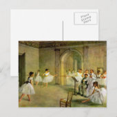 Carte Postale Edgar Degas - Hall de l'Opéra Ballet dans la rue (Devant / Derrière)
