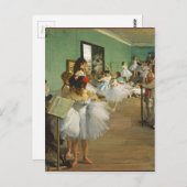 Carte Postale Edgar Degas La Classe de Danse (Devant / Derrière)