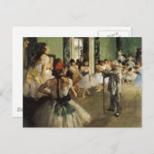 Carte Postale Edgar Degas La Classe de Danse (Devant / Derrière)