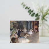 Carte Postale Edgar Degas - La répétition du ballet sur scène (Debout devant)