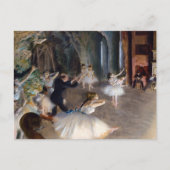 Carte Postale Edgar Degas - La répétition du ballet sur scène (Devant)