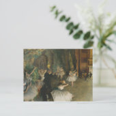Carte Postale Edgar Degas - la répétition du ballet sur scène (Debout devant)