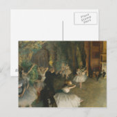 Carte Postale Edgar Degas - la répétition du ballet sur scène (Devant / Derrière)