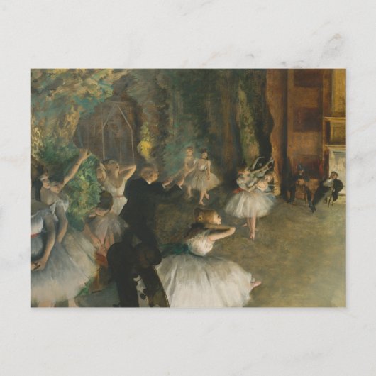 Carte Postale Edgar Degas - la répétition du ballet sur scène (Devant)