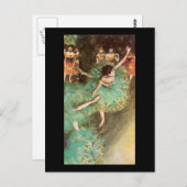 Carte Postale Edgar Degas Le Danseur Vert (Devant / Derrière)