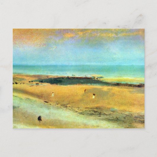 Carte Postale Edgar Degas - Plage à marée basse (Devant)