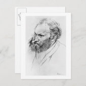 Carte Postale Edgar Degas | Portrait d'Edouard Manet (Devant / Derrière)
