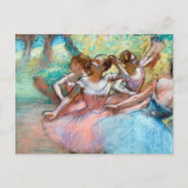 Carte Postale Edgar Degas - Quatre Ballerinas sur scène (Devant)