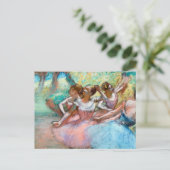 Carte Postale Edgar Degas - Quatre Ballerines sur Scène (Debout devant)