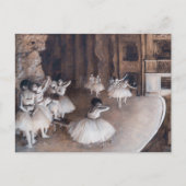 Carte Postale Edgar Degas - Répétition de ballet sur scène (Devant)