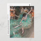 Carte Postale Edgar Degas - Swaying Dancer / Danseuse en vert (Devant / Derrière)