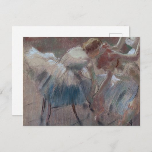 Carte Postale Edgar Degas | Three Dancers Preparing for Class (Devant / Derrière)