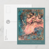 Carte Postale Edgar Degas Trois danseurs en costume rouge CC0389 (Devant / Derrière)