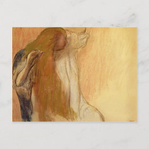 Carte Postale Edgar Degas : Une Femme Qui Comporte Ses Cheveux