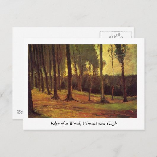 Carte Postale Edge of a Woods, Vincent van Gogh. (Devant / Derrière)