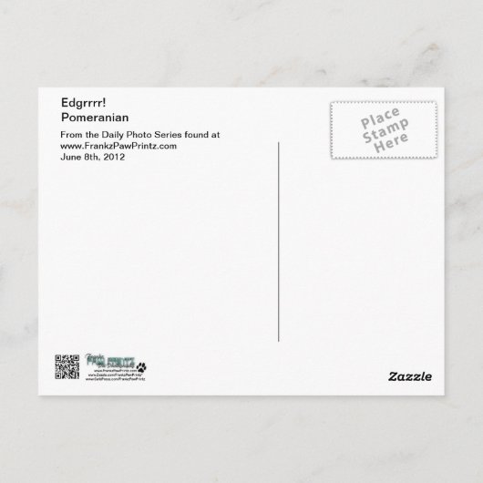 Carte Postale Edgrrrr #3 - Pomeranian (Dos)