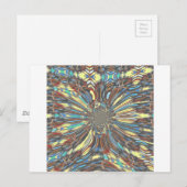 Carte Postale Edgy African Urban Pop Art Conception optique Abst (Devant / Derrière)