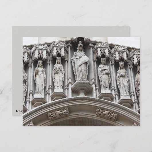 Carte Postale édifice de l'abbaye de westminster (Devant / Derrière)