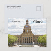 Carte Postale Édifice de l'Assemblée législative de l'Alberta Al (Devant / Derrière)