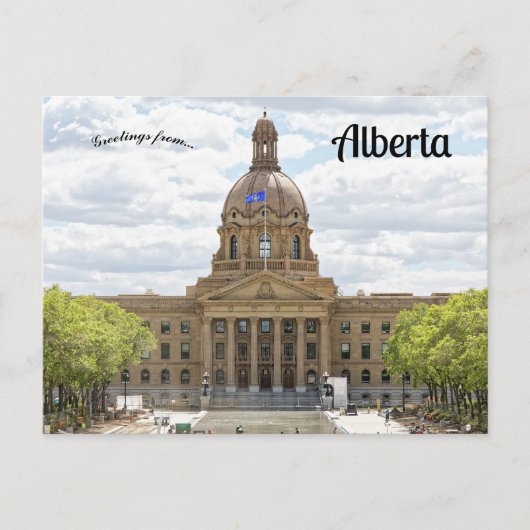 Carte Postale Édifice de l'Assemblée législative de l'Alberta Al (Devant)