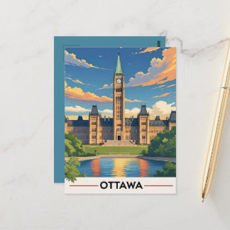 Carte Postale Édifice du Parlement du Canada Ottawa, City Skylin