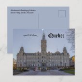 Carte Postale Édifice du Parlement du Québec à Québec Canada (Devant / Derrière)