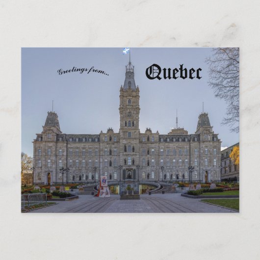 Carte Postale Édifice du Parlement du Québec à Québec Canada (Devant)