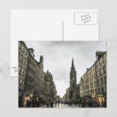 Carte Postale Edimbourg, Écosse, paysage urbain (Devant / Derrière)