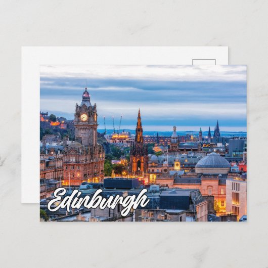 Carte Postale Edimbourg, Écosse, Royaume-Uni (Devant / Derrière)