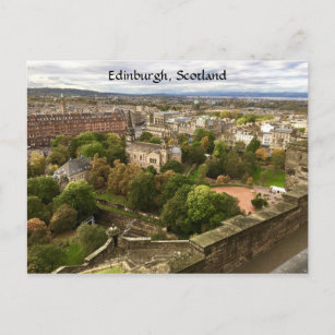 Carte Postale Edimbourg Scotland ville skyline des murs du châte