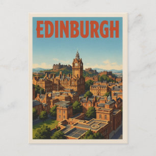 Carte Postale Édimbourg vintage Écosse cadeaux capit & souvenirs