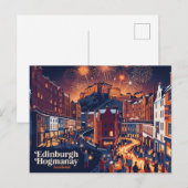 Carte Postale Edinburgh Hogmanay Écosse (Devant / Derrière)