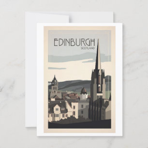 Carte Postale Edinburgh Scotland Retro Vintage inspiré