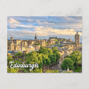 Carte Postale Edinburgh Skyline, Écosse, Royaume-Uni