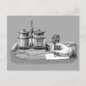 Carte Postale Edison Edison, écrivain antique Steampunk (Devant)