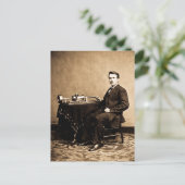 Carte Postale Edison et son phonographe 1887 (Debout devant)