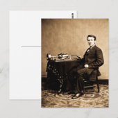 Carte Postale Edison et son phonographe 1887 (Devant / Derrière)