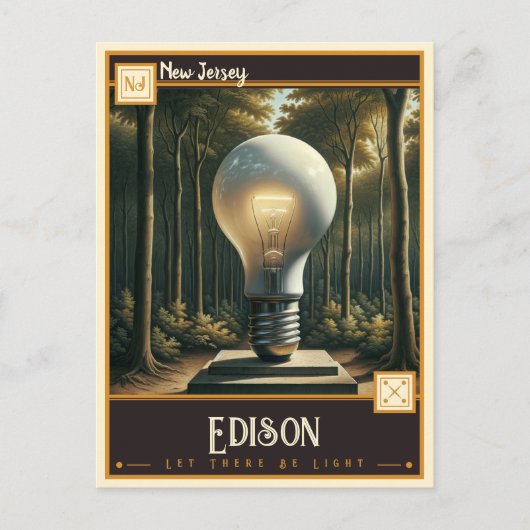 Carte Postale Edison, New Jersey | Vintage (Devant)