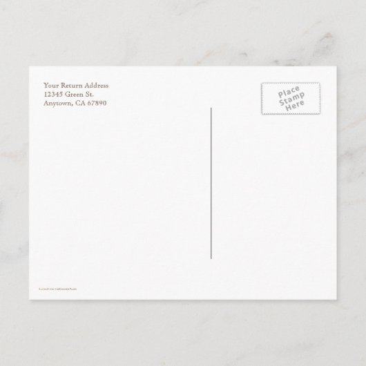 Carte postale Editable Vintage Oak Tree (Dos)